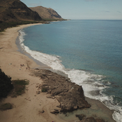 Makua Beach Oahu (drone)