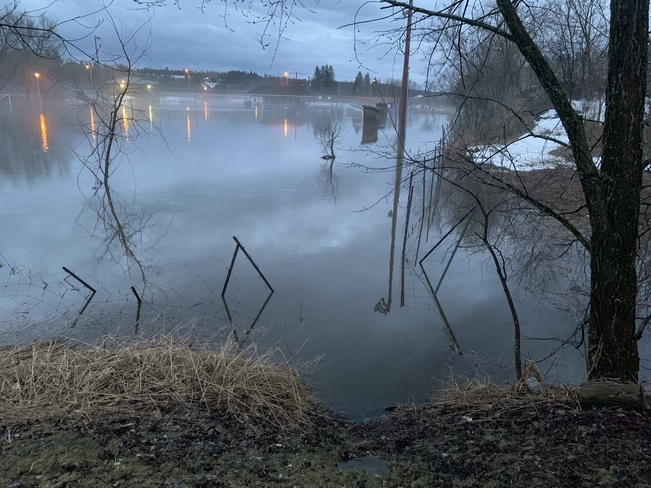 Inondation du parc Pomerleau Ascot Corner, Québec, CA