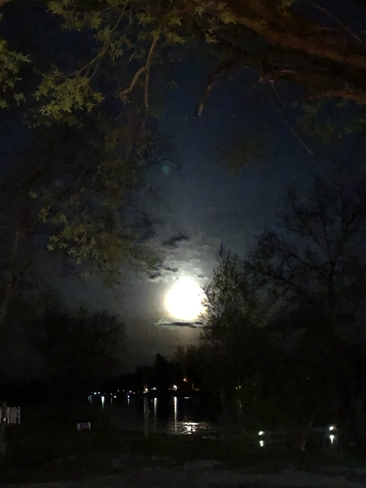 Full moon over Netley Creek St. Andrews, Manitoba | R0C 2L0