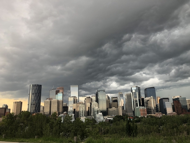 Dark clouds. Calgary, Alberta, CA