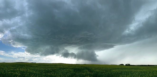 Supercell Thunderstorm Red Deer County, Alberta, Canada