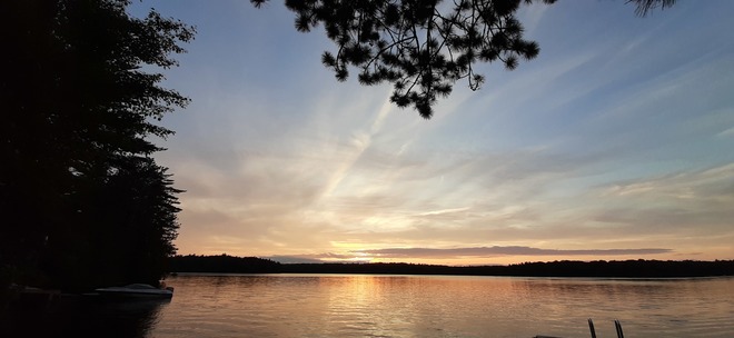 Sunset on Big Gull Lake Coxvale, ON