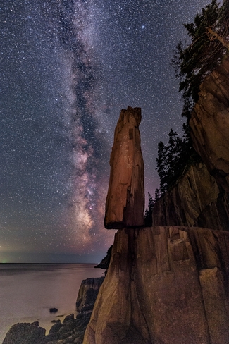 Balancing Rock and Milky Way III Tiverton, Nova Scotia, Nova Scotia