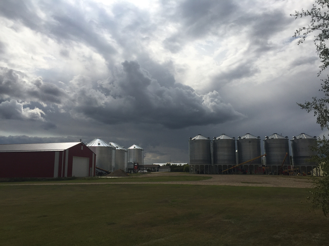 Clouds rolling in Roblin, Manitoba, CA
