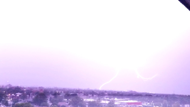 Massive Lightning Flash in Windsor, Ontario, Canada on 08/18/2019 Windsor, ON