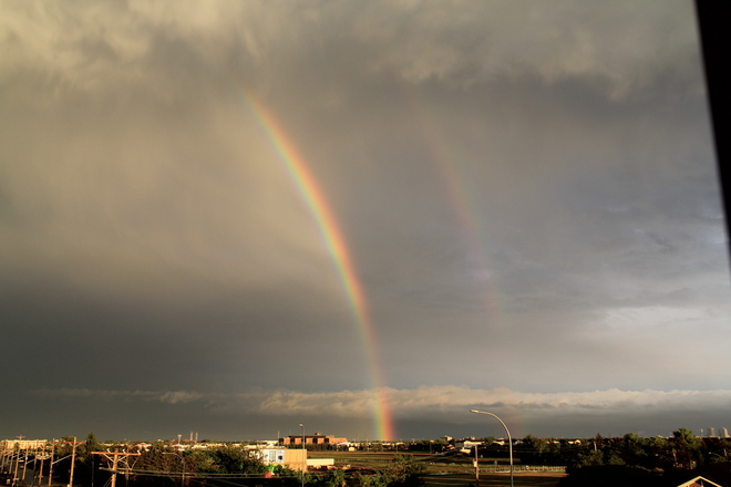 Late evening rainbow Winnipeg,MB