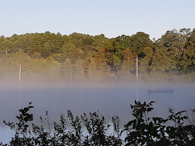 fog over the lake Mahone Bay, NS