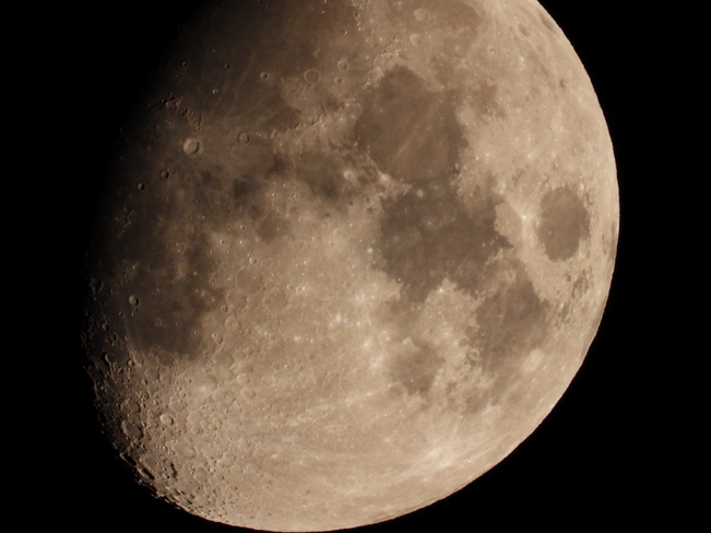 Moon close up. Sheridan Lake, BC