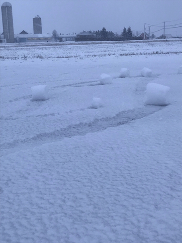 Boule de neige par le vent Lorrainville, Québec, CA