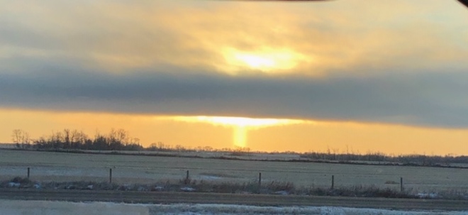 Sun beam from the clouds Prince Albert, SK