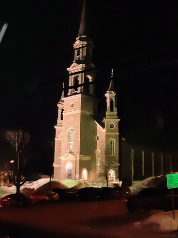 Eglise illuminee Saint-Victor, QC