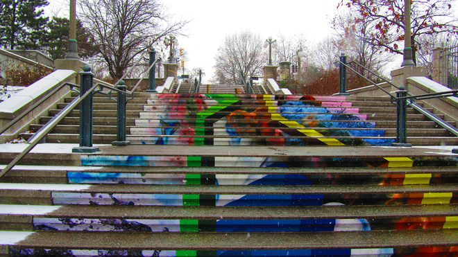 The steps on York street Ottawa, Ontario, CA