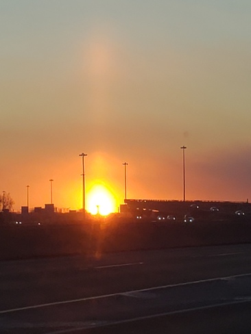 Le soleil sur l'autoroute 640 Autoroute des Laurentides, Blainville, QC