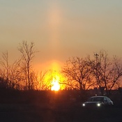 Le soleil sur l&#39;autoroute
