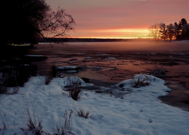 Freeze Up Mississippi Lake, Ontario