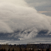 Coupole nuageuse au dessus de Baie-Saint-Paul par Chantal Beaulieu Photographe