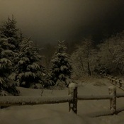 Promenade nocturne Ã  Rimouski aprÃ¨s cette belle neige - sentier du littoral