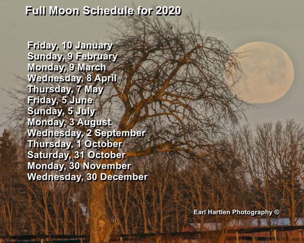 Full Moon Schedule 2020 Port Dover, ON