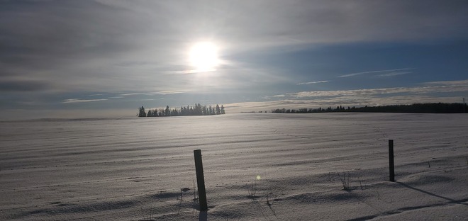 cold day Rimbey, AB