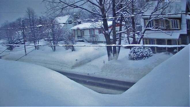c'était un matin dans la neige Lac St Jean, Québec