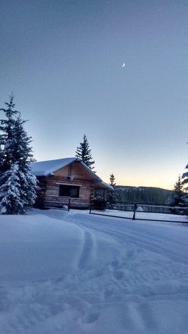 Good Morning Beautiful Winter Alaska Highway, Pink Mountain, BC