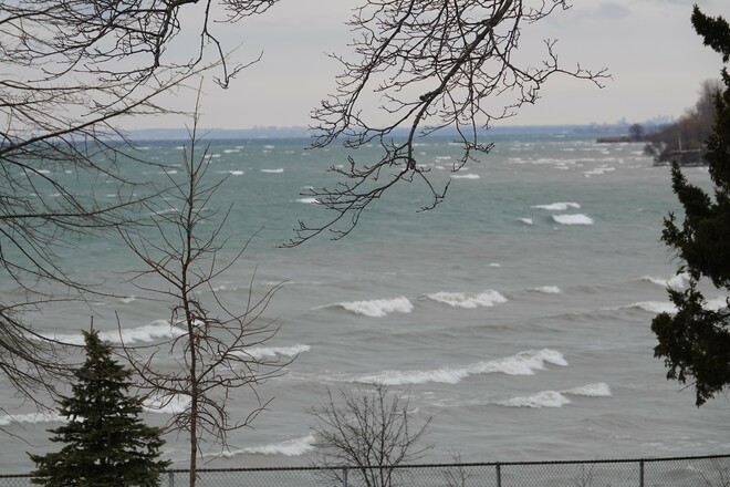Lake Ontario waves were wild in today's winds! Durham Region's Lake Ontario shoreline