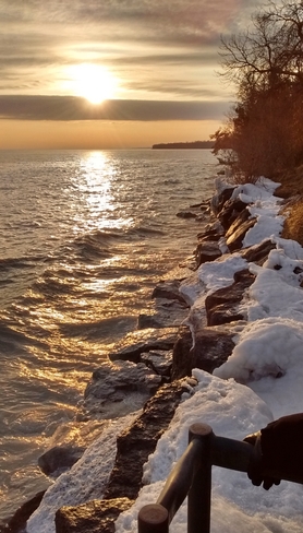 Beautiful Winter Sunset Cobourg, Ontario, CA