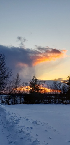 winter sky Allison, NB