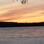 coucher de soleil sur le lac