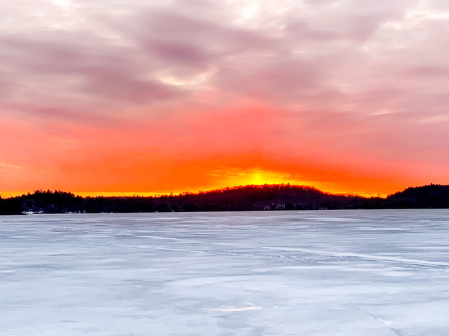 Sunset on Mary lake Port Sydney, Ontario, CA