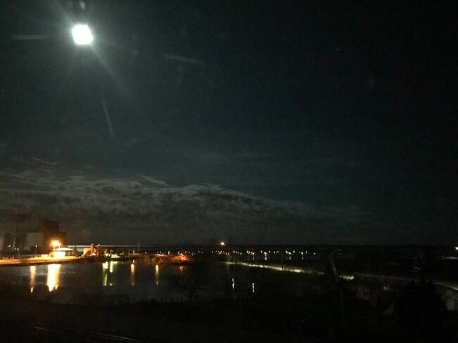 Moon over Port Colborne Marina @ 1:30am Port Colborne, ON