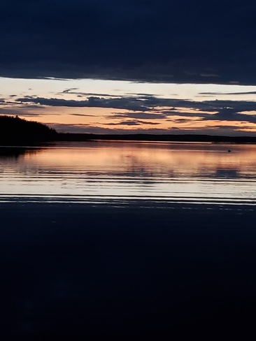 Sunset over Muriel lake Holyoke, AB