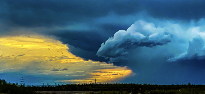 After a thunderstorm Fort McMurray, Alberta, CA