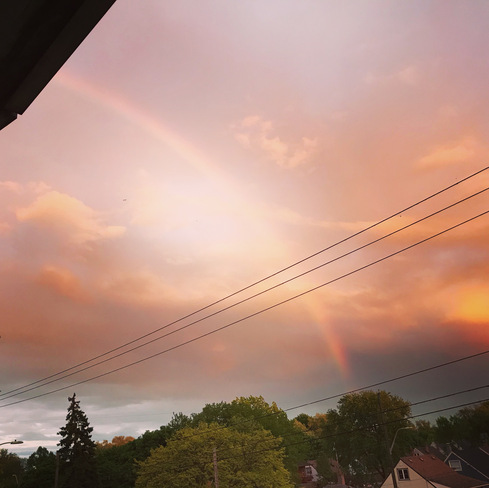 Sunset rainbow combo tonight in Hamilton Hamilton, ON