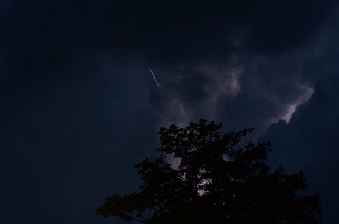 wild lightning storm Minto, ON