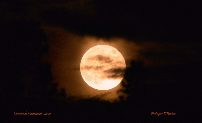 Lune rose du 5 juin 2020 Saint-Jean-sur-Richelieu, QC