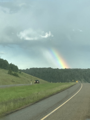 Summer rainbow Devon, Alberta, CA