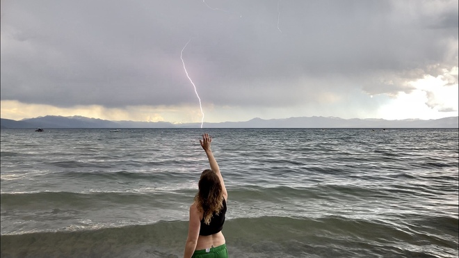 Lightning on Lake Tahoe Kings Beach, CA, USA