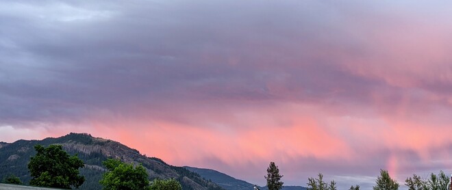Pink sky sunset 389 Enderby Mabel Lake Rd, Enderby, BC V0E 1V4, Canada
