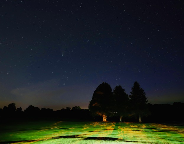 Comet Neowise High Above North Bay Golf & Country club North Bay Ontario