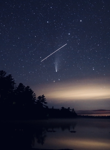 Comet Neowise C/2030 F3 over Grundy Lake Pickerel, Ontario, CA