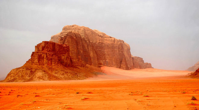 Le désert de Wadi Ru, là ou Laurence Oliver a été filmé Wadi Rum Road, Wadi Rum Village, Jordanie