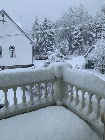 Première neige en Estrie Saint-Malo, Québec, CA