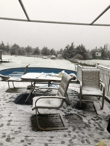 Snowfall in October Shannonville, Ontario, CA
