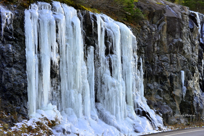 Mur de glace. Saguenay, QC