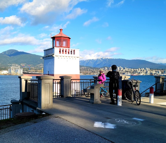 Enjoying a sunny winter day Stanley Park, BC