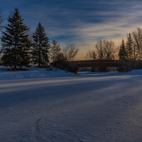 frozen pond .. Red Deer, AB