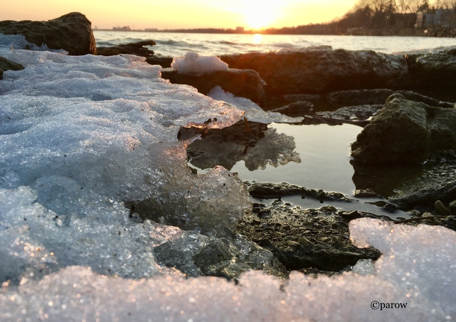 Last of the ice. Lk. Ont. #backyardweather Colonel Samuel Smith E Point Trail, Toronto, ON M8V, Canada
