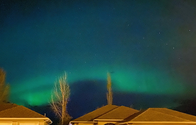 Saturday night northern lights Melfort, Saskatchewan, CA