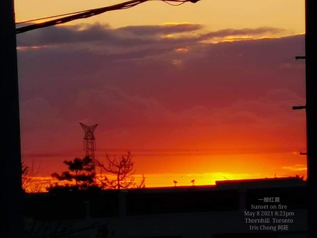 Sunset on fire! 8:23pm Thornhill - May 8 2021 Thornhill, ON